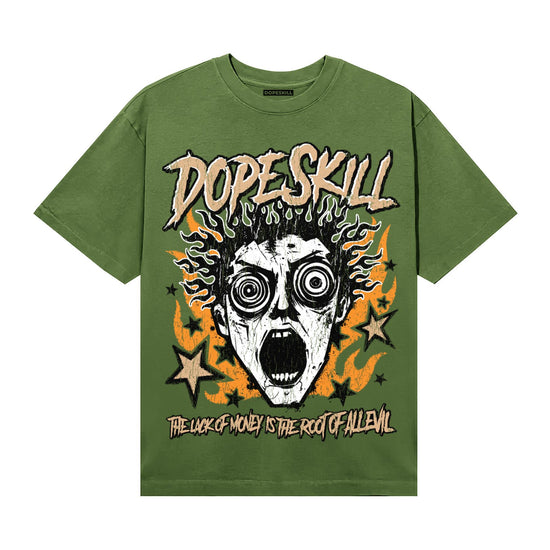 Olive Sneakers DopeSkill T-Shirt Root of Evil Graphic Streetwear - Military green