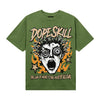 Olive Sneakers DopeSkill T-Shirt Root of Evil Graphic Streetwear - Military green