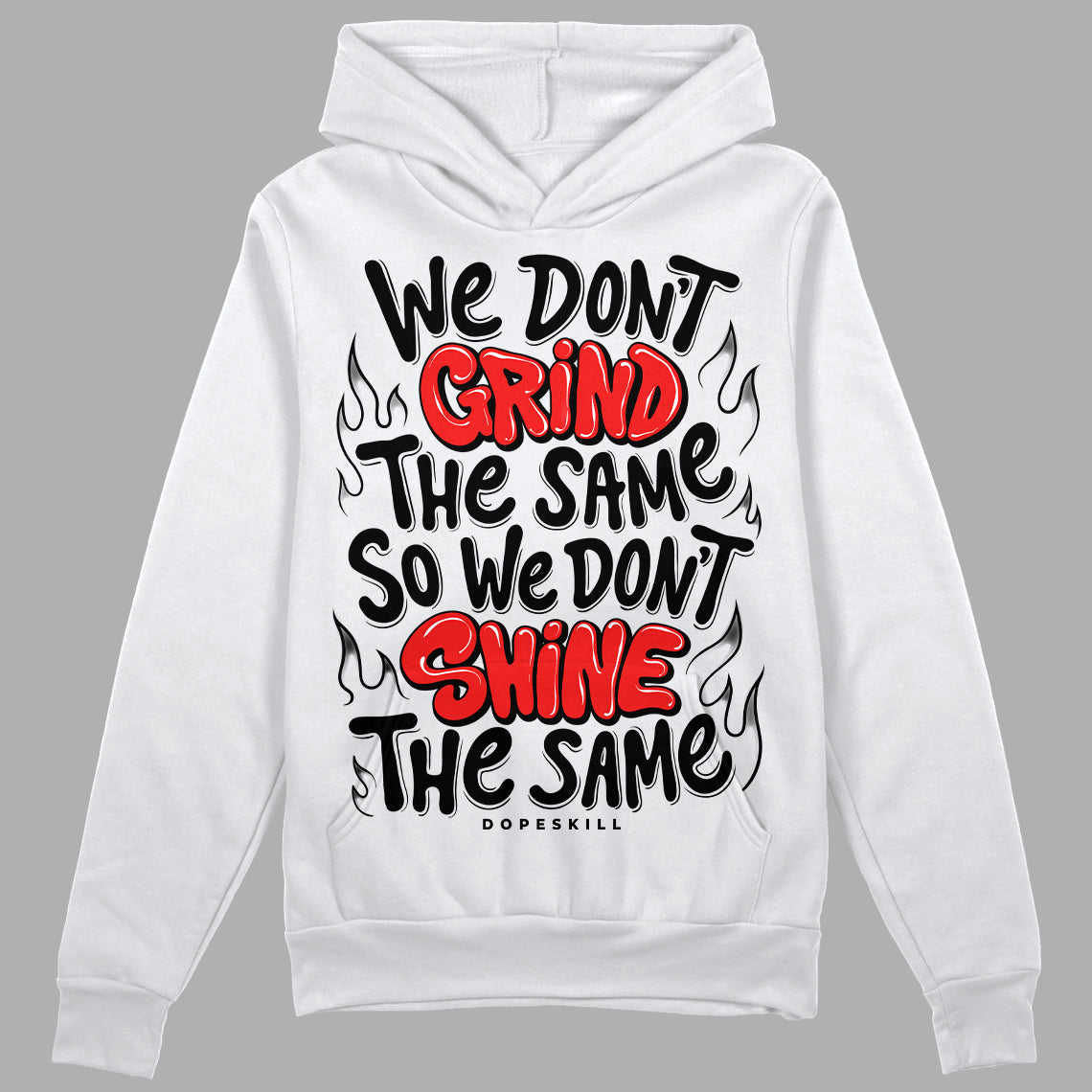 Jordan Spizike Low Bred DopeSkill Hoodie Sweatshirt Grind Shine Graphic Streetwear - White  