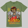 Olive Sneakers DopeSkill T-Shirt All Hustle No Luck Graphic Streetwear - Military Green