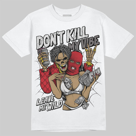 New Balance 1906R Silver Classic Crimson DopeSkill T-Shirt Don't Kill My Vibe Graphic Streetwear - White