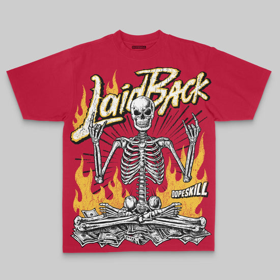 Laid Back Oversize Print DopeSkill T-shirt Streetwear - Red