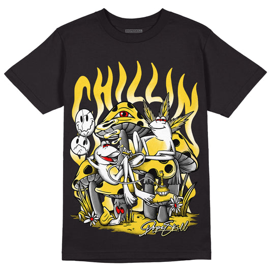 Jordan 4 Tour Yellow Thunder DopeSkill T-Shirt Chillin Graphic Streetwear - Black