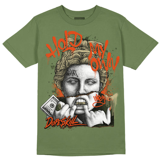 Olive Sneakers DopeSkill Olive T-shirt Hold My Own Graphic Streetwear 