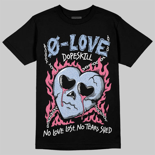 Jordan 3 GS “Cobalt Bliss” DopeSkill T-Shirt Crying Heart Graphic Streetwear - Black