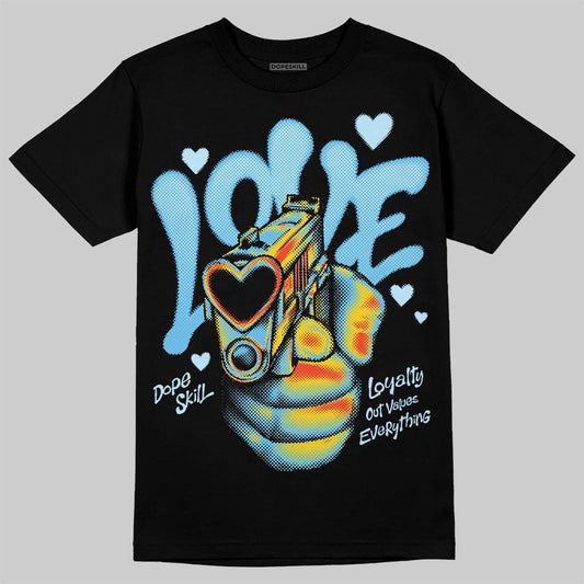Jordan 11 Retro Legend Blue DopeSkill T-Shirt Love Shot Graphic Streetwear - Black