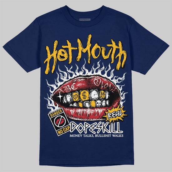 Jordan 4 Retro ‘Dunk From Above’ DopeSkill T-Shirt Hot Mouth Graphic Streetwear - Navy