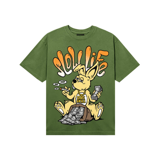 Olive Sneakers DopeSkill T-Shirt Slow Life Graphic Streetwear - Military green