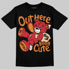 Jordan 5 Sunset DopeSkill T-Shirt Out Here Being Cute Graphic Streetwear - Black