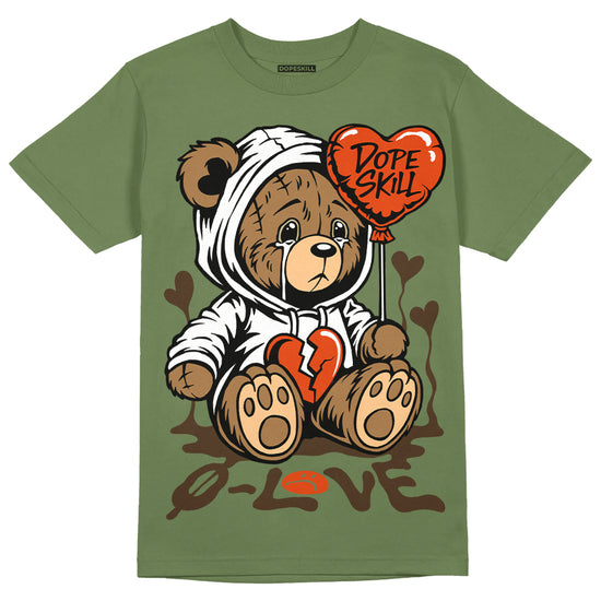 Olive Sneakers DopeSkill Olive T-Shirt Broken Bear Graphic Streetwear