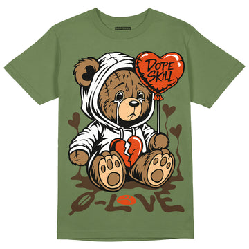 Olive Sneakers DopeSkill Olive T-Shirt Broken Bear Graphic Streetwear