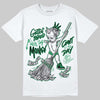 Jordan 1 Low Lucky Green DopeSkill T-Shirt Gettin Bored With This Money Graphic Streetwear - White