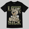 Olive Sneakers DopeSkill T-Shirt Love Sick Graphic Streetwear - Black