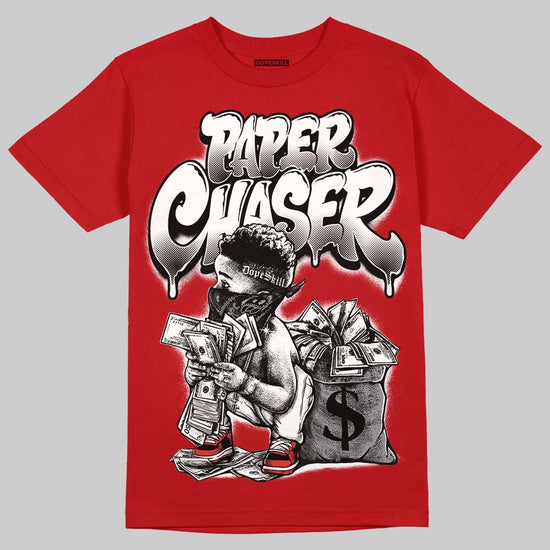 Jordan 4 Retro Toro Bravo DopeSkill T-Shirt Paper Chaser Boy Graphic Streetwear - Red