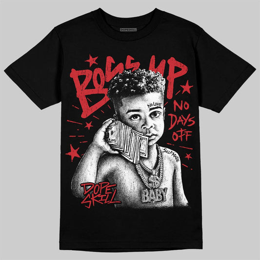 Jordan 12 Bloodline DopeSkill T-Shirt Boss Up Graphic Streetwear - Black
