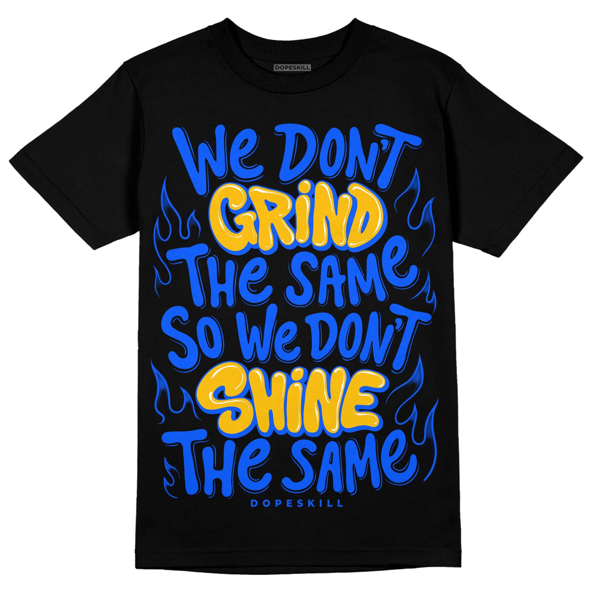 Royal Blue Sneakers DopeSkill T-Shirt Grind Shine Graphic Streetwear - Black