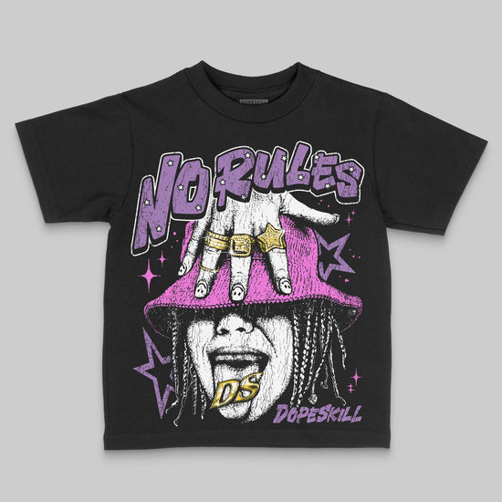 PURPLE Sneakers DopeSkill Toddler Kids T-shirt No Rules Graphic Streetwear - black