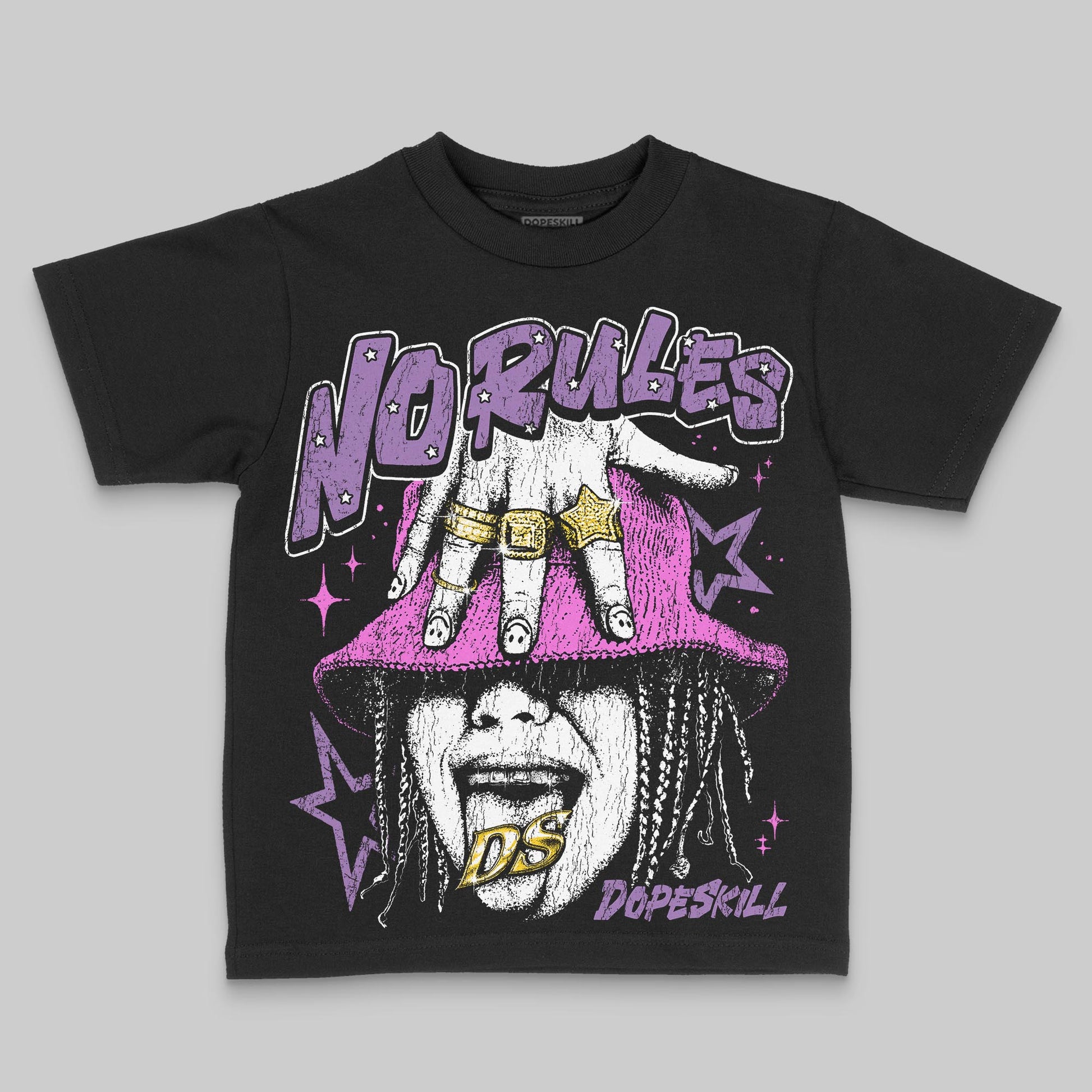 PURPLE Sneakers DopeSkill Toddler Kids T-shirt No Rules Graphic Streetwear - black