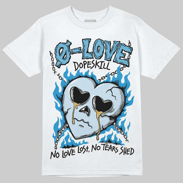 Jordan 4 Denim “Worn Blue” DopeSkill T-Shirt Crying Heart Graphic Streetwear - White