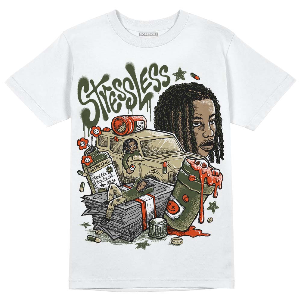 Olive Sneakers DopeSkill T-Shirt Stressless Graphic Streetwear - White