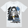 Jordan 5 Black University Blue DopeSkill T-Shirt NPC Graphic Streetwear - White