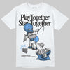 Jordan 5 Black University Blue DopeSkill T-Shirt Play together, Stay together Graphic Streetwear - White 
