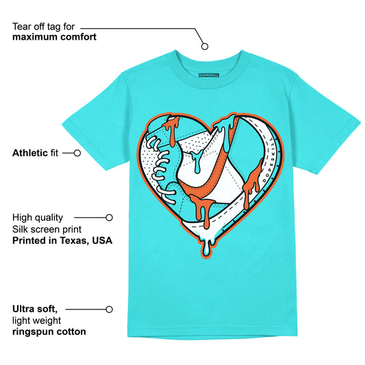 Dunk Dolphins DopeSkill Tahiti Blue T-shirt Heart Jordan Graphic