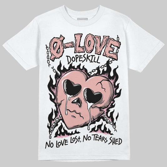 Jordan 1 Low OG “Rust Pink” DopeSkill T-Shirt Crying Heart Graphic Streetwear - White