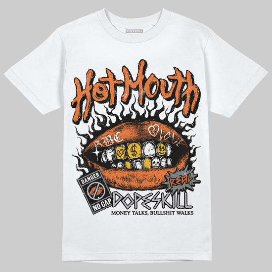 Asics Gel Kayano 14 'Silver Piquant Orange' DopeSkill T-Shirt Hot Mouth Graphic Streetwear - White