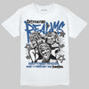 Jordan 1 Low OG “Storm Blue” DopeSkill T-Shirt Distorted Realms Graphic Streetwear - White
