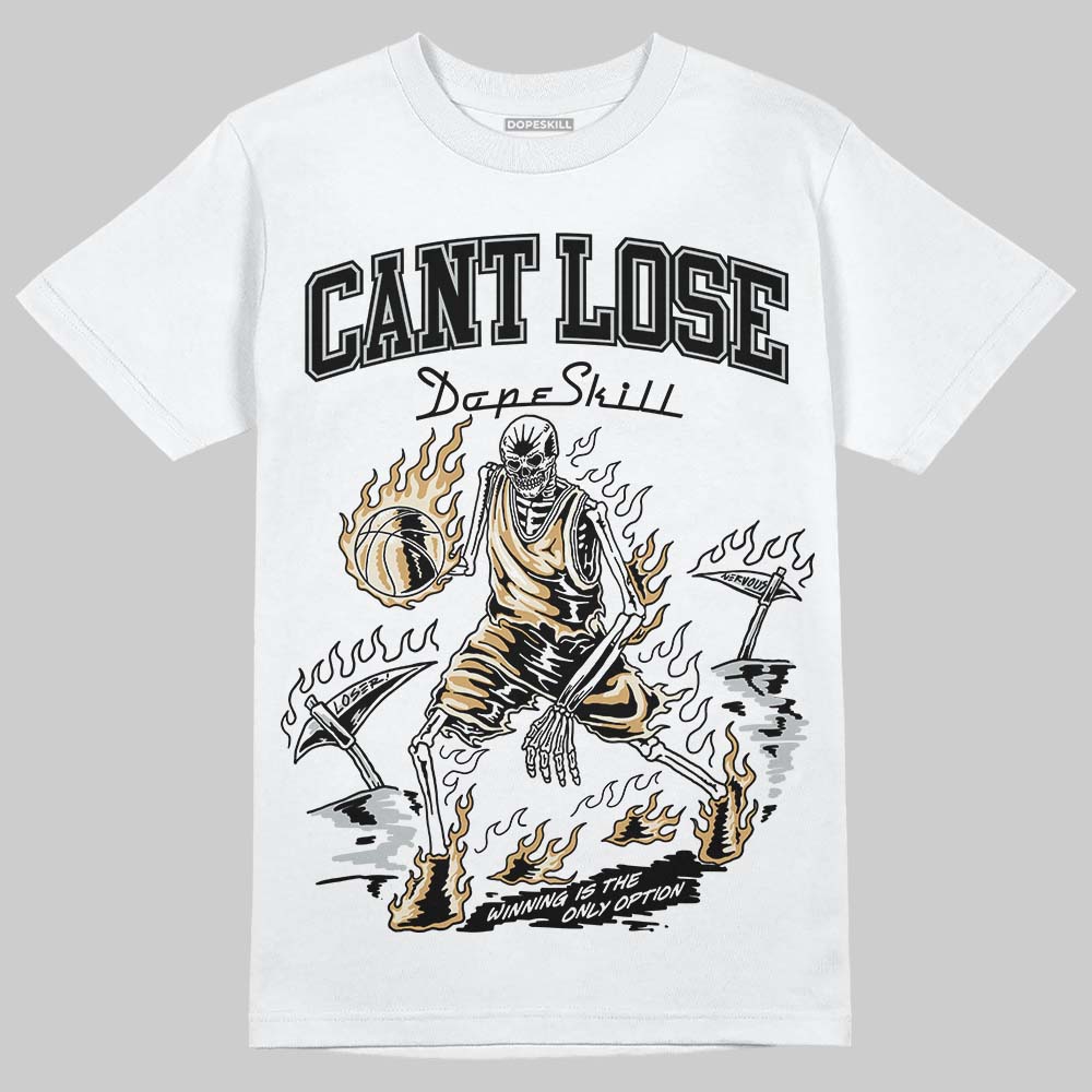 Jordan 5 Retro Reverse Metallic DopeSkill T-Shirt Cant Lose Graphic Streetwear - White