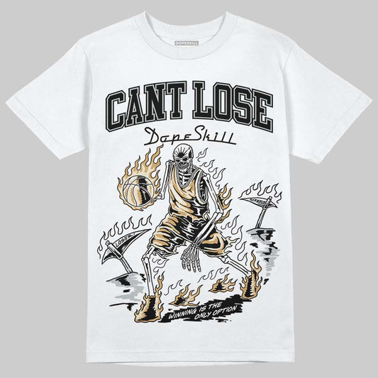 Jordan 5 Retro Reverse Metallic DopeSkill T-Shirt Cant Lose Graphic Streetwear - White