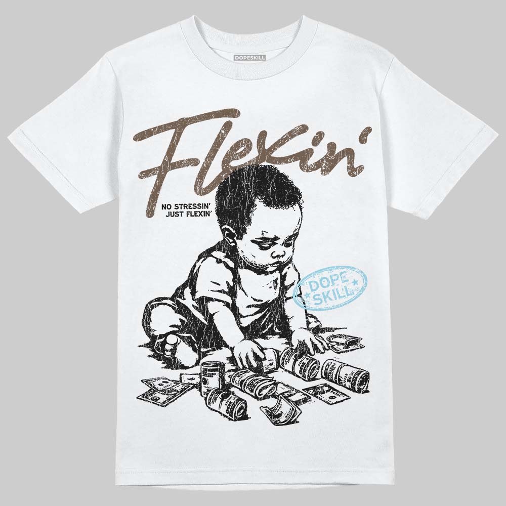 Asics Gel-Kayano 12.1 Cream/Stillwater DopeSkill T-Shirt Flexin' Graphic Streetwear - White