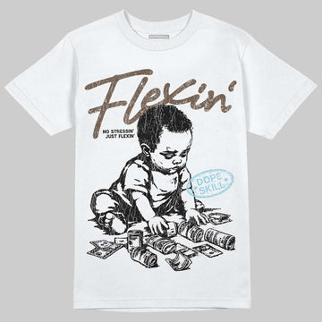 Asics Gel-Kayano 12.1 Cream/Stillwater DopeSkill T-Shirt Flexin' Graphic Streetwear - White