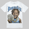 Jordan 5 Black University Blue DopeSkill T-Shirt Money Loves Me Graphic Streetwear - White