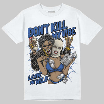 Jordan 1 Low Travis Scott x Fragment DopeSkill T-Shirt Don't Kill My Vibe Graphic Streetwear - WHite
