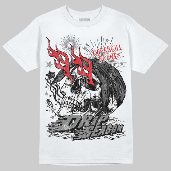 Jordan 10 Retro Shadow (2025) DopeSkill T-Shirt Drip Season Graphic Streetwear - White