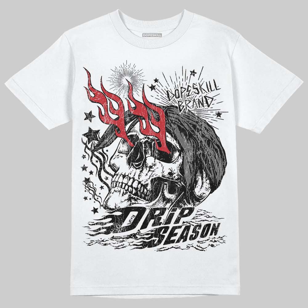Jordan 4 “Black Cat” (2025) DopeSkill T-Shirt Drip Season Graphic Streetwear - White