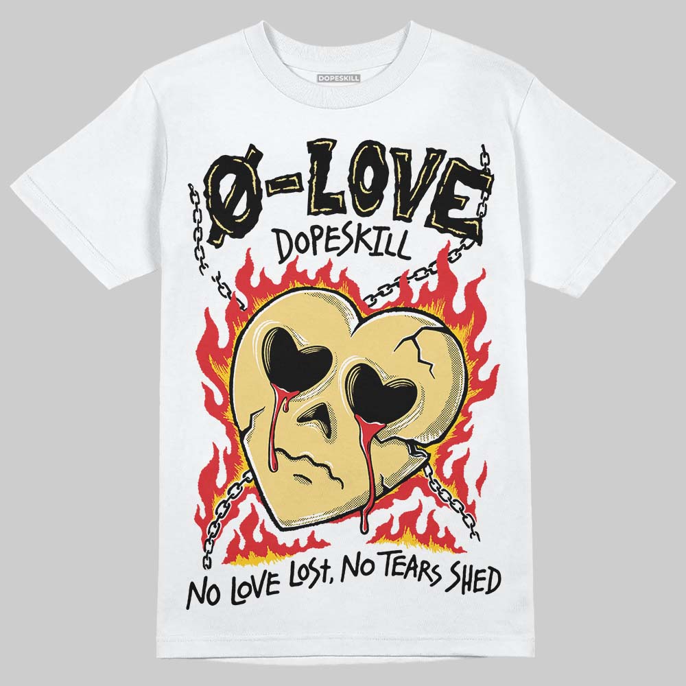 Quai 54 x Air Jordan 1 Retro Low OG Tour Yellow Black DopeSkill T-Shirt Crying Heart Graphic Streetwear - White 