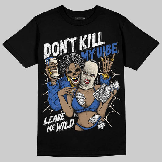 Jordan 1 Low Travis Scott x Fragment DopeSkill T-Shirt Don't Kill My Vibe Graphic Streetwear - Black