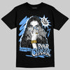 Jordan 5 Black University Blue DopeSkill T-Shirt NPC Graphic Streetwear - Black