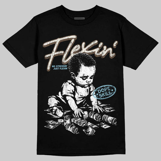 Asics Gel-Kayano 12.1 Cream/Stillwater DopeSkill T-Shirt Flexin' Graphic Streetwear - Black