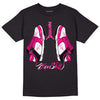 Jordan 1 Low GS “Fierce Pink” Dopeskill T-Shirt Breathe Graphic Streetwear - Black