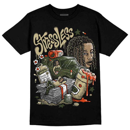 Olive Sneakers DopeSkill T-Shirt Stressless Graphic Streetwear - Black