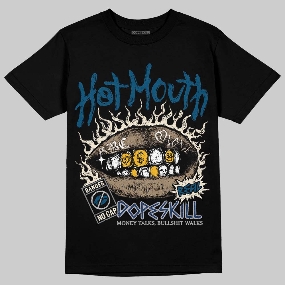 Asics Gel-Kayano 14 ‘Cream Pure Silver’ DopeSkill T-Shirt Hot Mouth Graphic Streetwear - Black