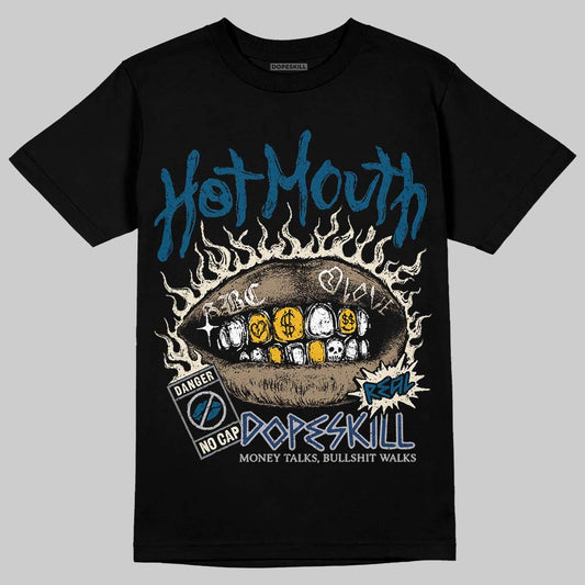 Asics Gel-Kayano 14 ‘Cream Pure Silver’ DopeSkill T-Shirt Hot Mouth Graphic Streetwear - Black