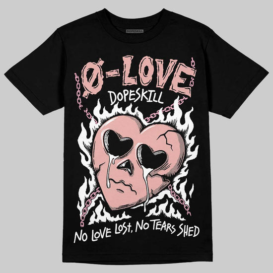 Jordan 1 Low OG “Rust Pink” DopeSkill T-Shirt Crying Heart Graphic Streetwear - Black