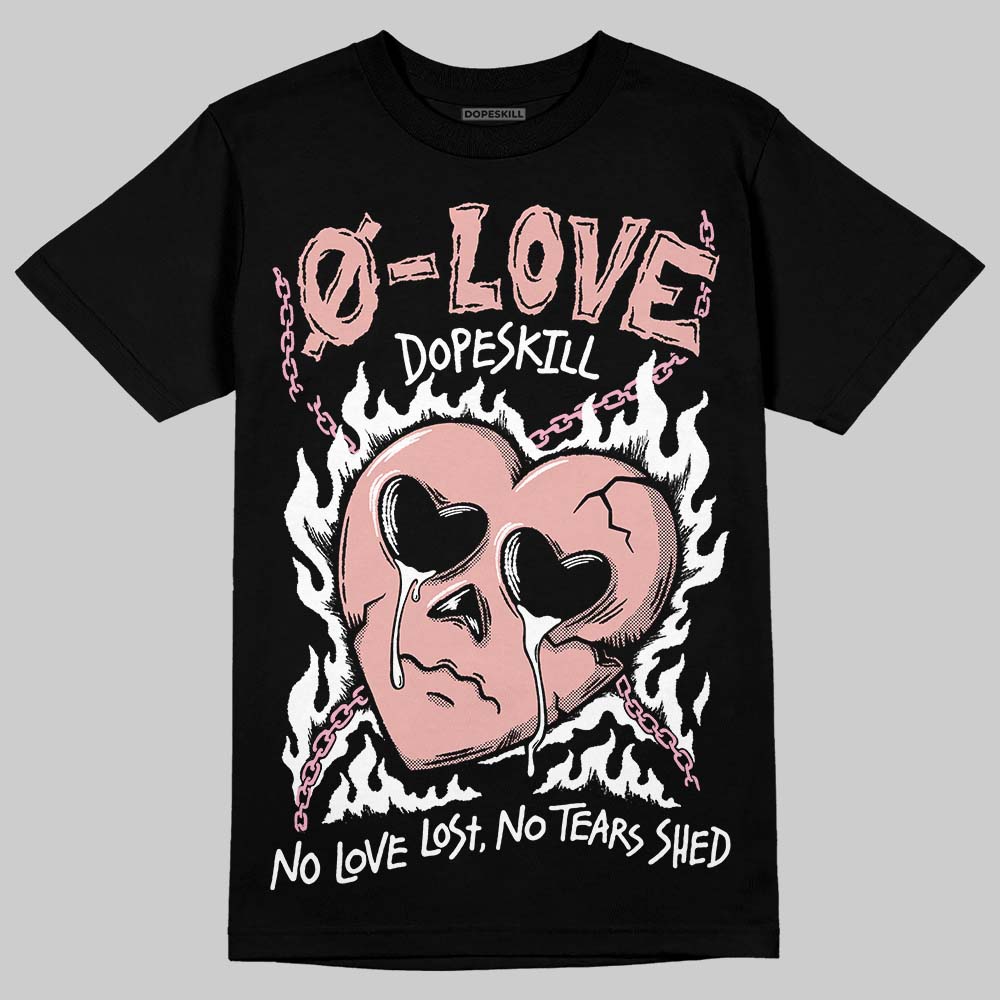 Jordan 1 Low OG “Rust Pink” DopeSkill T-Shirt Crying Heart Graphic Streetwear - Black