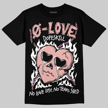 Jordan 1 Low OG “Rust Pink” DopeSkill T-Shirt Crying Heart Graphic Streetwear - Black