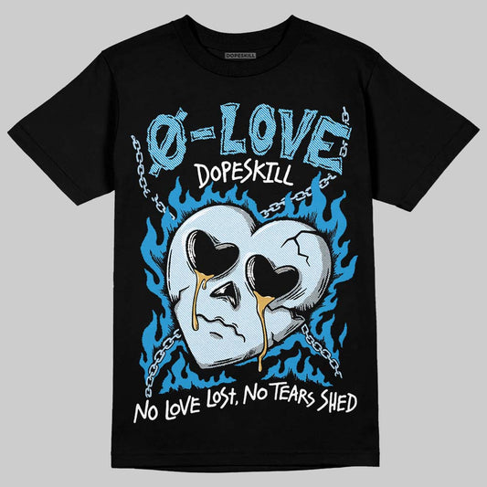 Jordan 4 Denim “Worn Blue” DopeSkill T-Shirt Crying Heart Graphic Streetwear - Black